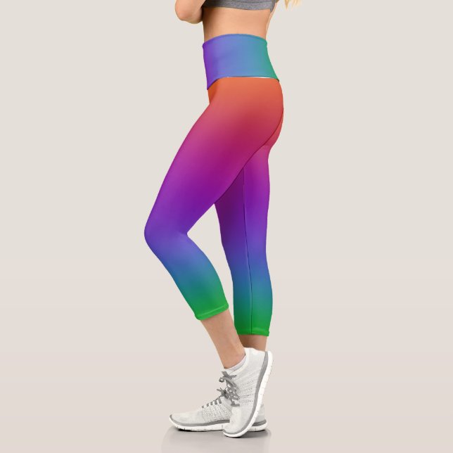 Vivid Rainbow Capri Leggings (Izquierda)
