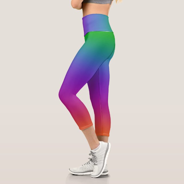 Vivid Rainbow Capri Leggings (Izquierda)