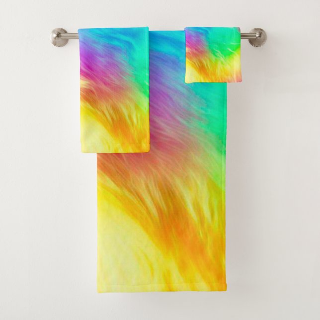 Vivid Rainbow Fluffy Fur Texture-75201 (In situ)