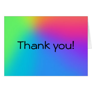 Vivid Rainbow Ombre Fiesta de cumpleaños Tarjeta d