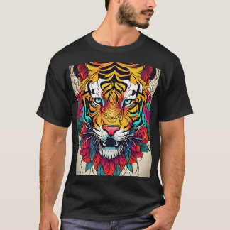 Vivid Tiger Majesty Audaz Diseño de Camisetas Colo