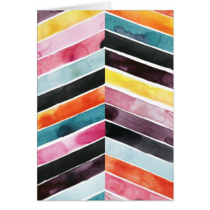 Vivid Watercolor Chevron I