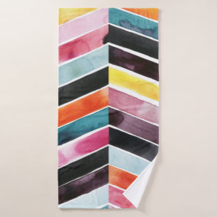Vivid Watercolor Chevron I