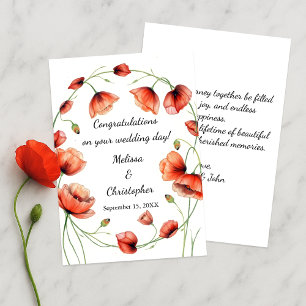 Vivid Watercolor Poppies Bodas Felicitaciones