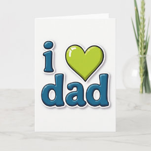Vívida Tarjeta Gráfica Te Amo Papá