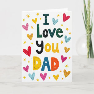 Vívido Te Amo Papá Tarjeta