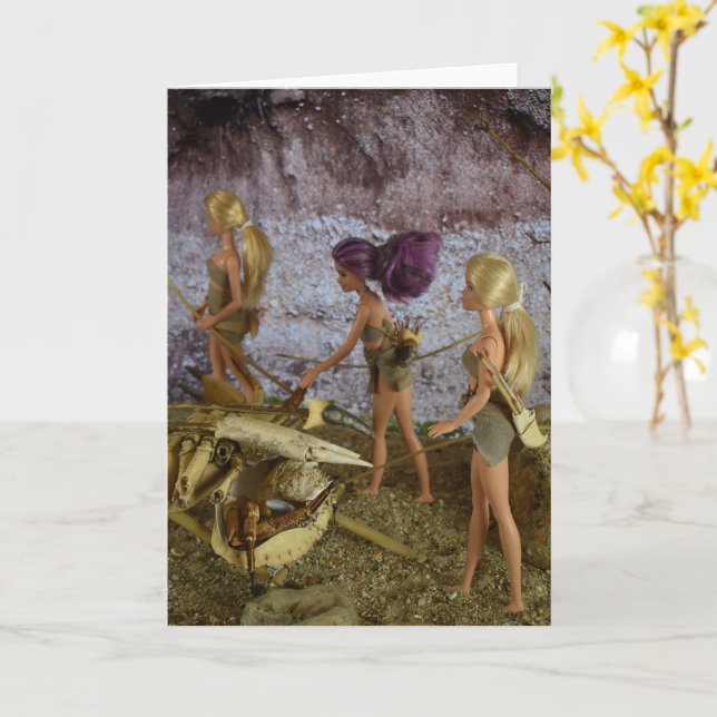 Vivienda Prehistórica. Tarjeta (flor amarilla)