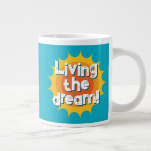 Viviendo el sueño! regalo de taza de café grande p