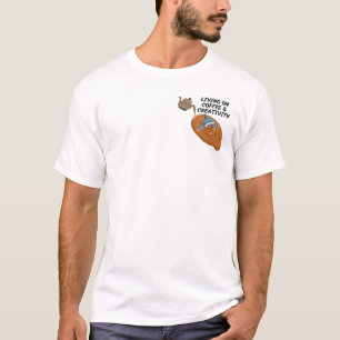 Viviendo en Caffeine y... Camiseta para escritores