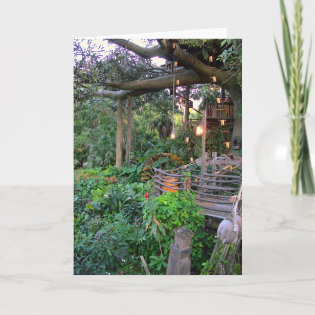 Viviendo en la tarjeta de felicitación Trees Blank (Anverso)