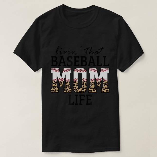 Viviendo esa camiseta de la madre del béisbol Life (Diseño del anverso)