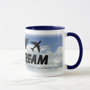 Viviendo la taza azul ideal de las nubes