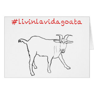 Viviendo La Vida Cabra Divertido Original Dibujo D