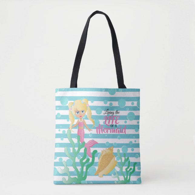 Viviendo la vida de una sirena - Bolsa de playa (Anverso)