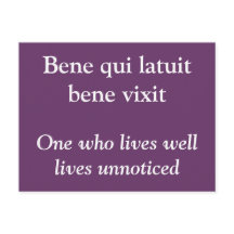 Vivir bien - tarjeta postal con cita de Ovidio
