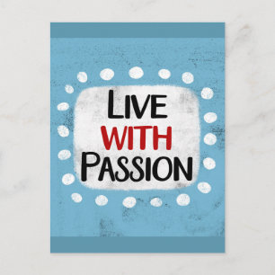 Vivir con tarjeta postal de pasión