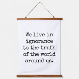 Vivir En Ignorancia Madera Topada Tapiz De Muro