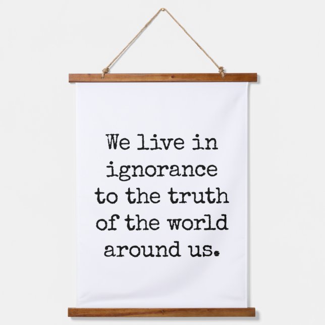 Vivir En Ignorancia Madera Topada Tapiz De Muro (Anverso)