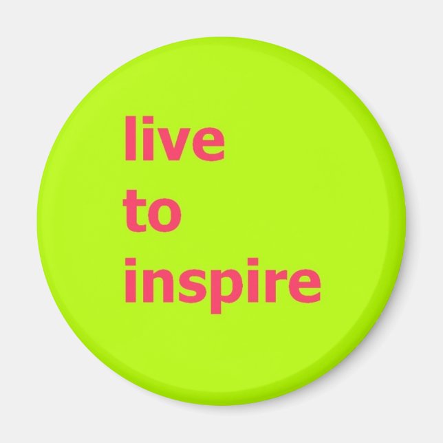 vivir para inspirar imán (Frente)