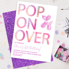 Vivir sobre la invitación de cumpleaños de perro c