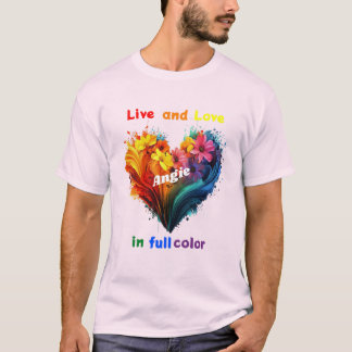 Vivir Y Amar En Camiseta A Todo Color