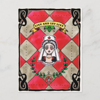 Vivir y dejar vivir la postal