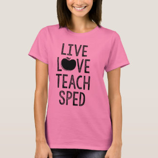 Vivo. Amor. Enseñe. APRESURADO. Camiseta