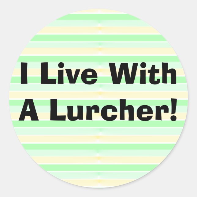 Vivo Con Un Pegatina De Lurcher (Anverso)