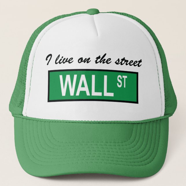 "Vivo en gorra del Wall Street de la calle" (Anverso)