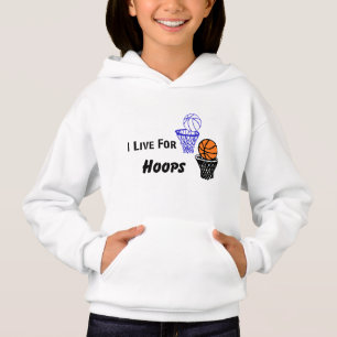 Vivo Para Hoops Chicas Hoodie