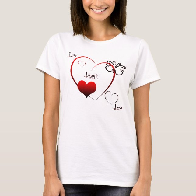 Vivo, risa, muñeca de la camiseta del amor (Anverso)