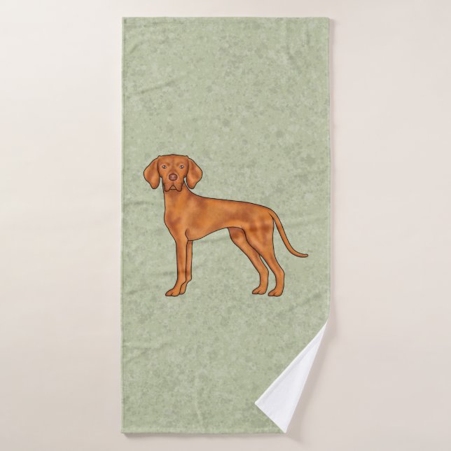 Vizsla húngara lindo Personalizado puntero perro v (Toalla de baño)