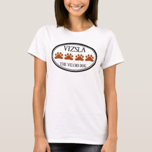 Vizsla la camiseta del perro del Velcro (mujeres)