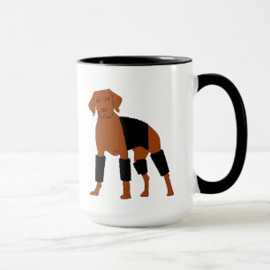 Vizsla la taza del perro del Velcro