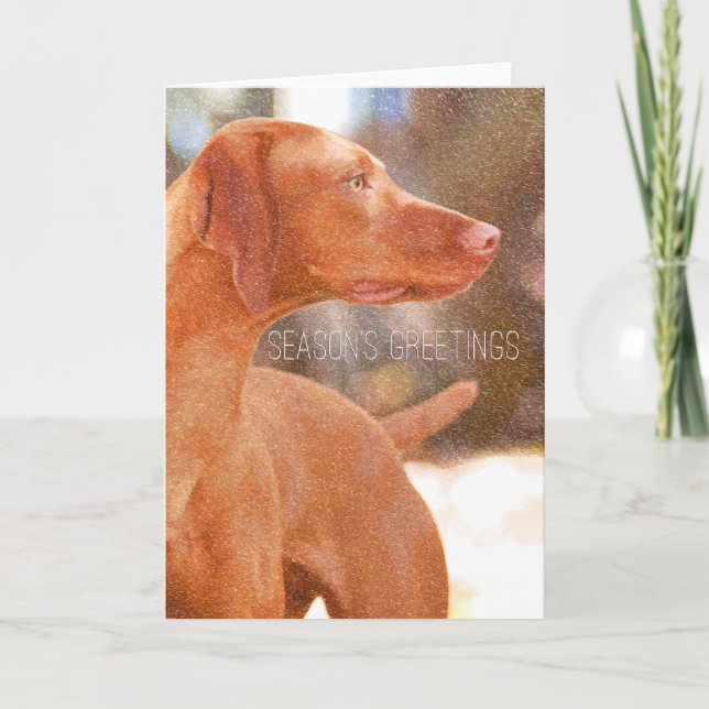 Vizsla Navidades Tarjetas de felicitación (Anverso)