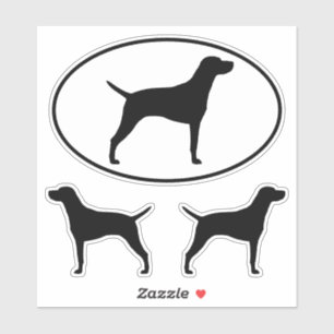Vizsla Silhouettes Conjunto de Pegatinas de vinilo