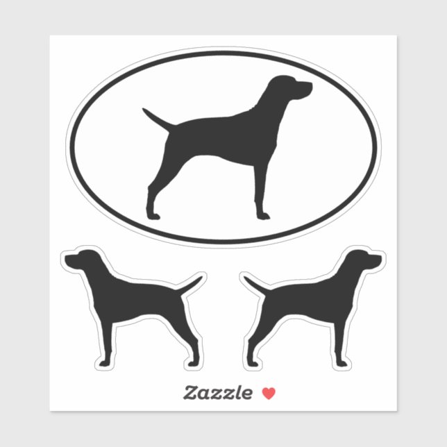 Vizsla Silhouettes Conjunto de Pegatinas de vinilo (Hoja)