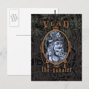 Vlad el Inhalador Tarjeta Postal Humor Vampiro de 