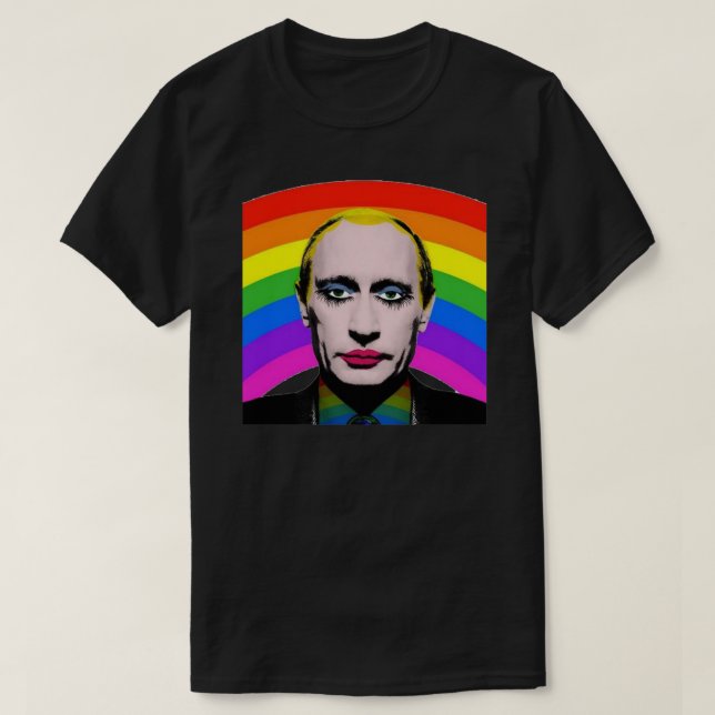 Vladímir Putin payaso gay en camiseta esencial (Diseño del anverso)