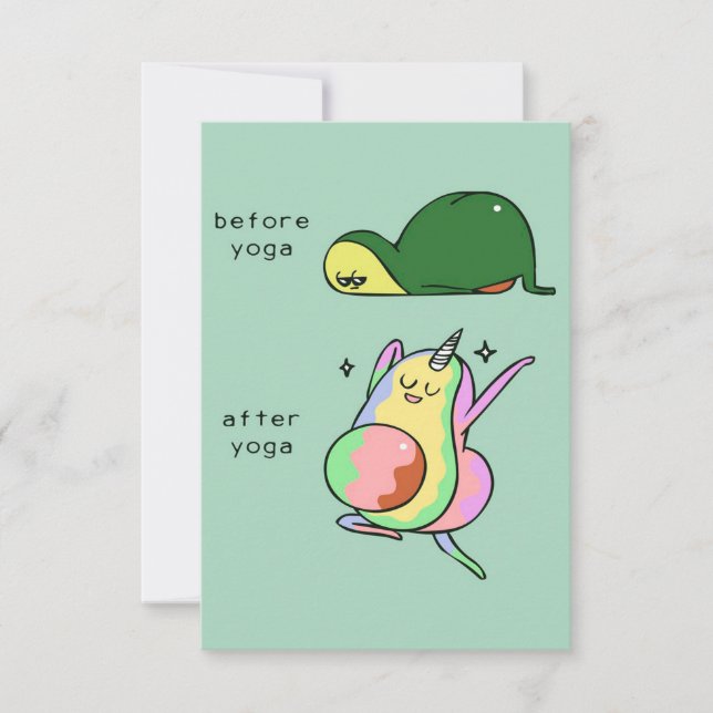 Vocado de yoga | regalo de vacaciones RSVP (Anverso)