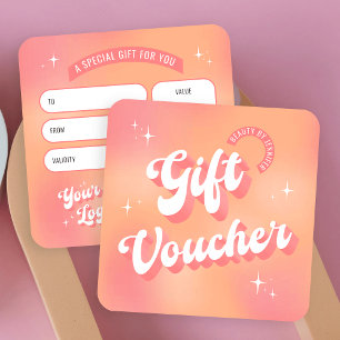 Vocador de regalo de salón de belleza Retro Peach 