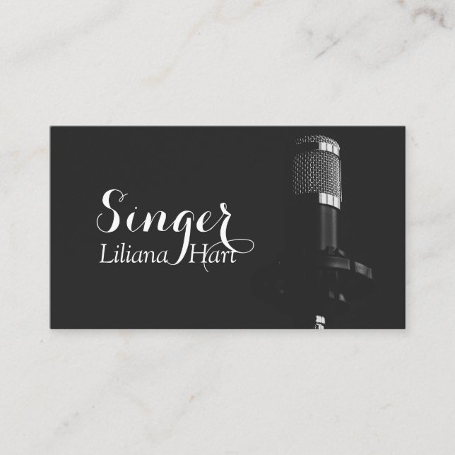 Vocalista, cantante, tarjeta de presentación music (Anverso)