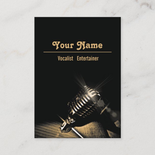 Vocalista - Negocios, tarjeta de programación, gra (Anverso)