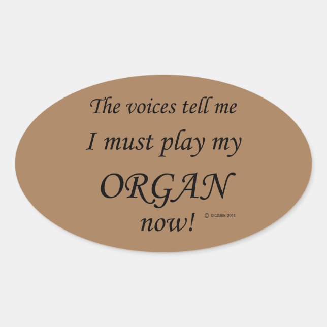 Voces De Órganos Dicen Que Deben Jugar Al Pegatina (Anverso)