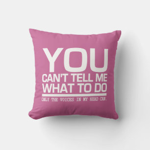 VOCES EN MI CABEZA personalizado lanzar almohada