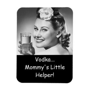 ¡Vodka, el pequeño ayudante de la mamá! Imán