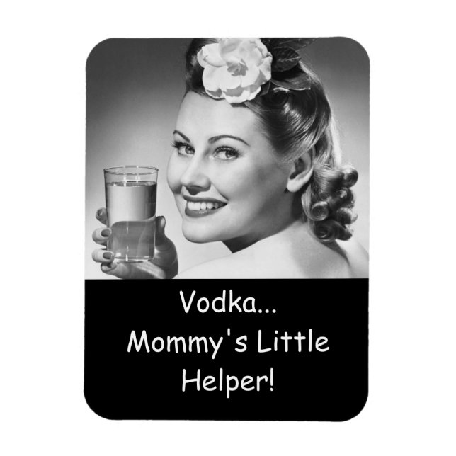 ¡Vodka, la pequeña ayudante de mamá! Imán (Vertical)