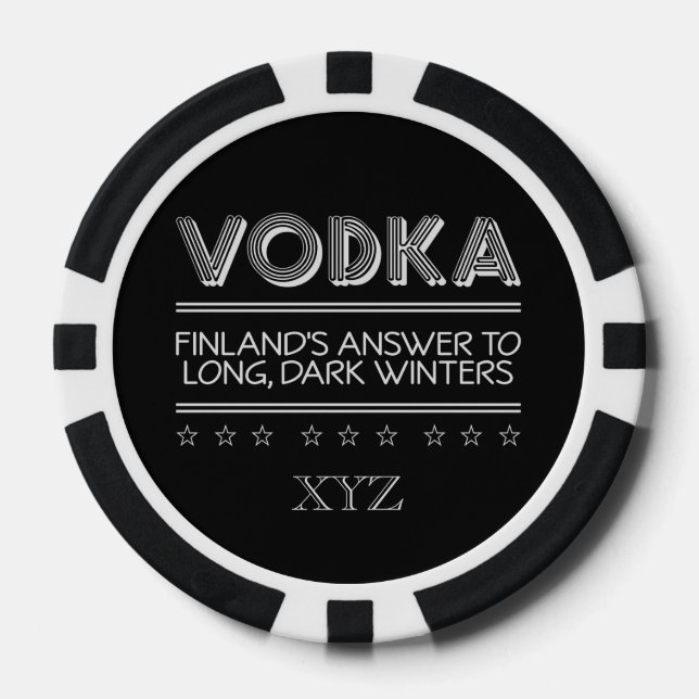 VODKA personalizado color fichas de póker (Anverso)