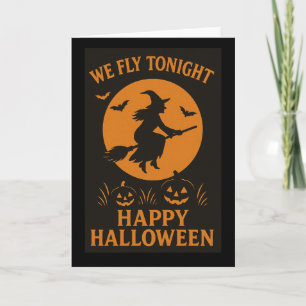 Volamos Esta Noche Tarjeta De Saludos De Halloween