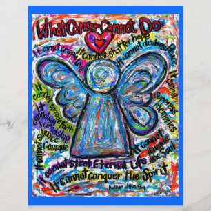 Volante ángel de cáncer colorido